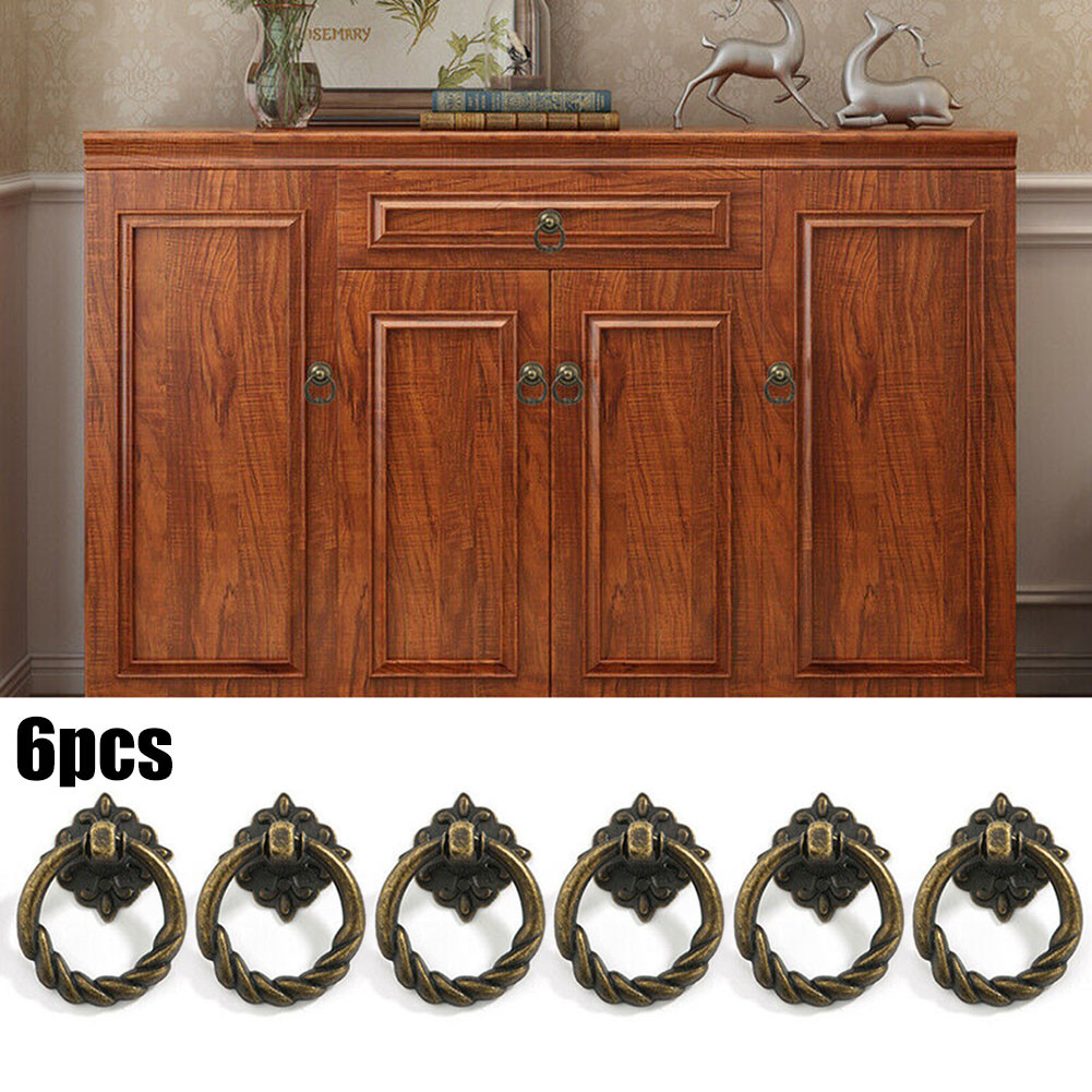 Vintage Furniture Hardware Pulls - Perillas de armario de 6 piezas,