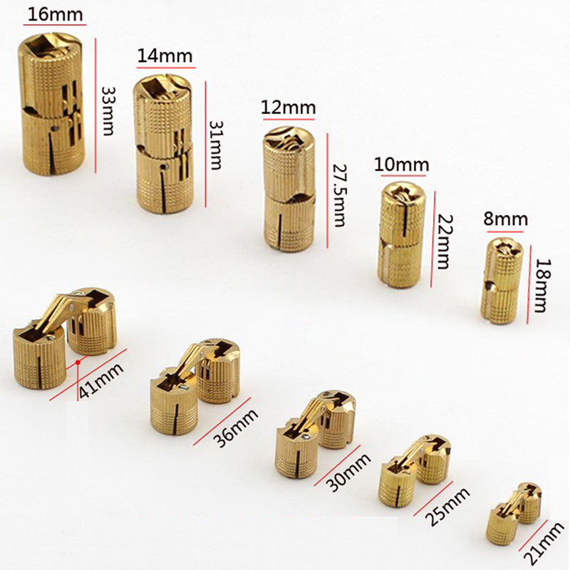 Furniture Hardware Brass - Bisagras de barril de cobre, gabinete