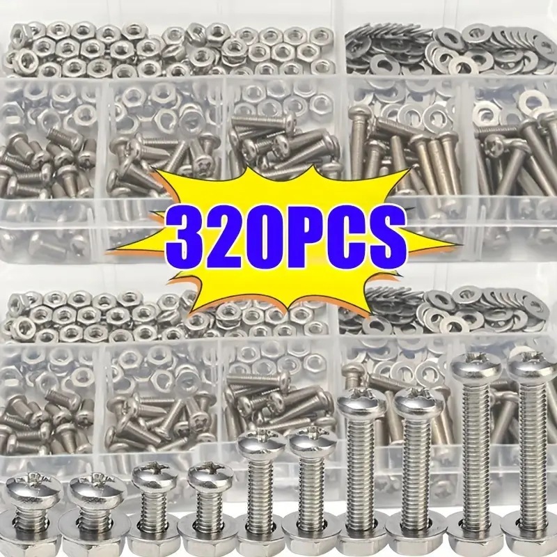 Juego de tuercas y pernos hexa - Furniture Hardware Bolts reseña y precio