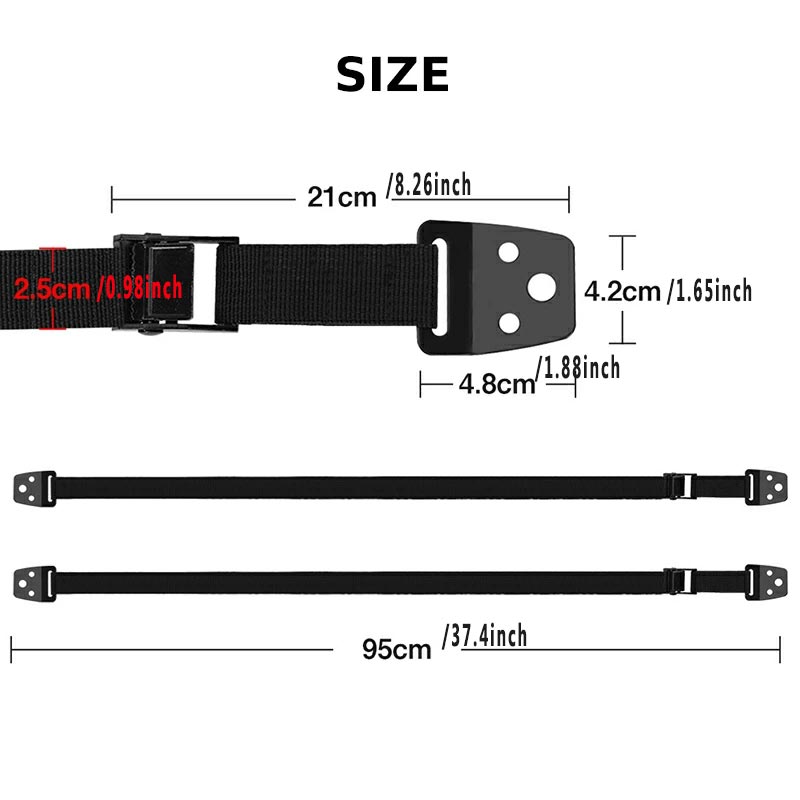 Paquete de 2 correas de seguri - Furniture Hardware Bolts reseña y precio