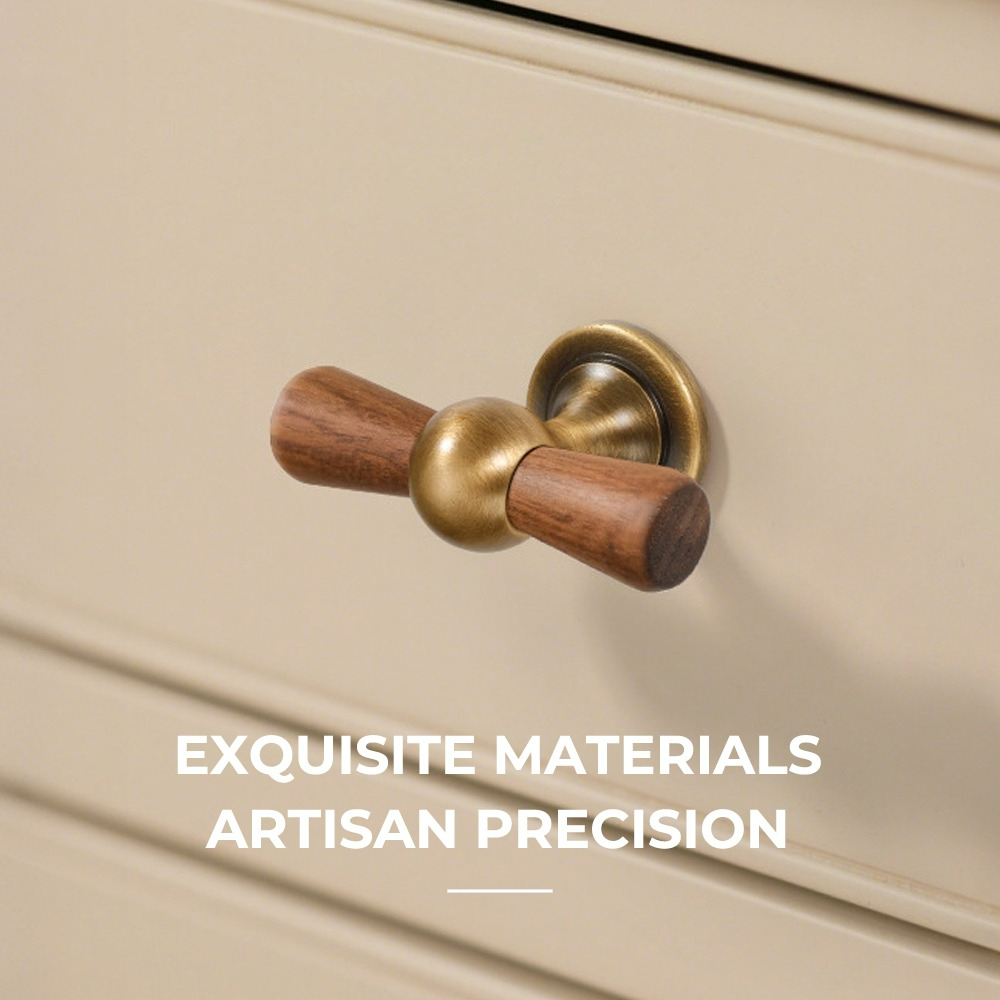 Manija de latón de nogal Vinta - Vintage Furniture Hardware Pulls reseña y precio