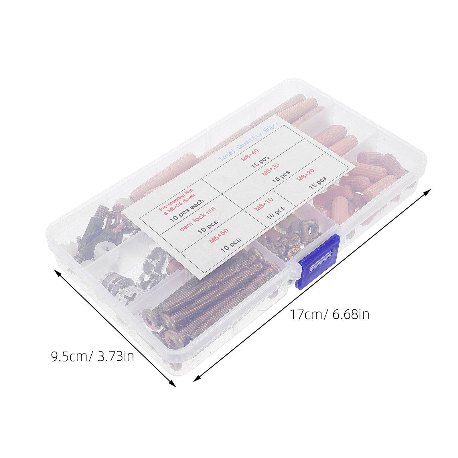 Juego de 95 piezas de conector - Furniture Hardware Bolts reseña y precio