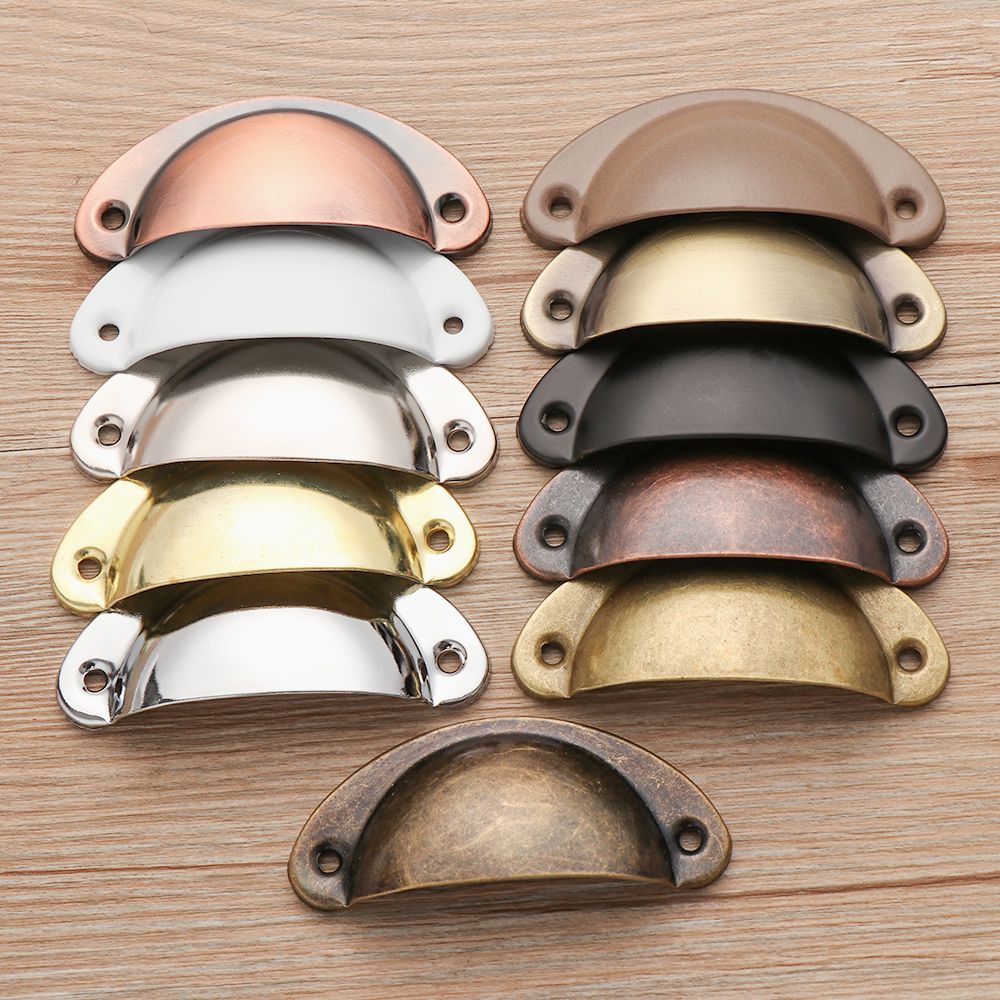 Tiradores de concha de latón a - Vintage Furniture Hardware Pulls reseña y precio