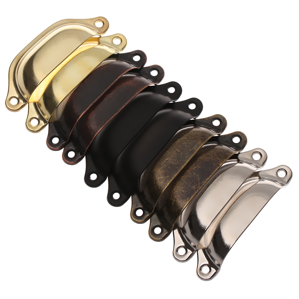 Tiradores de concha de latón a - Vintage Furniture Hardware Pulls reseña y precio